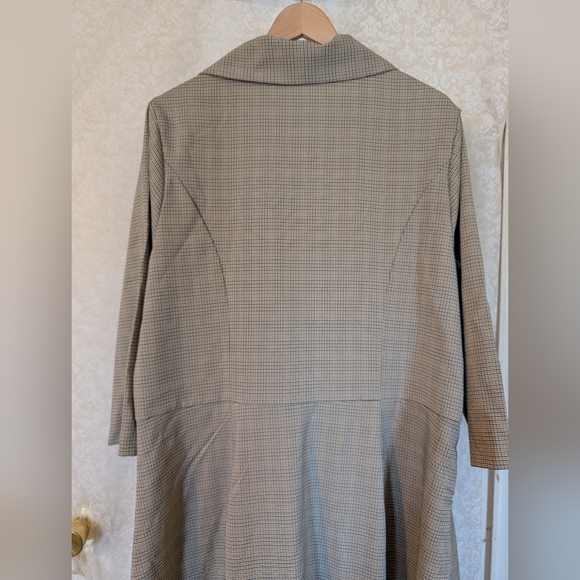 eShakti Full Length Plaid Coat Sz.2X-22W - Picture 14 of 17